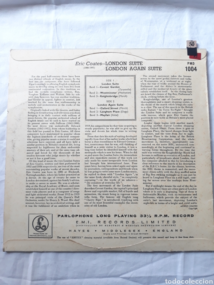 Discos de vinilo: Eric coates.London suite. - Foto 2