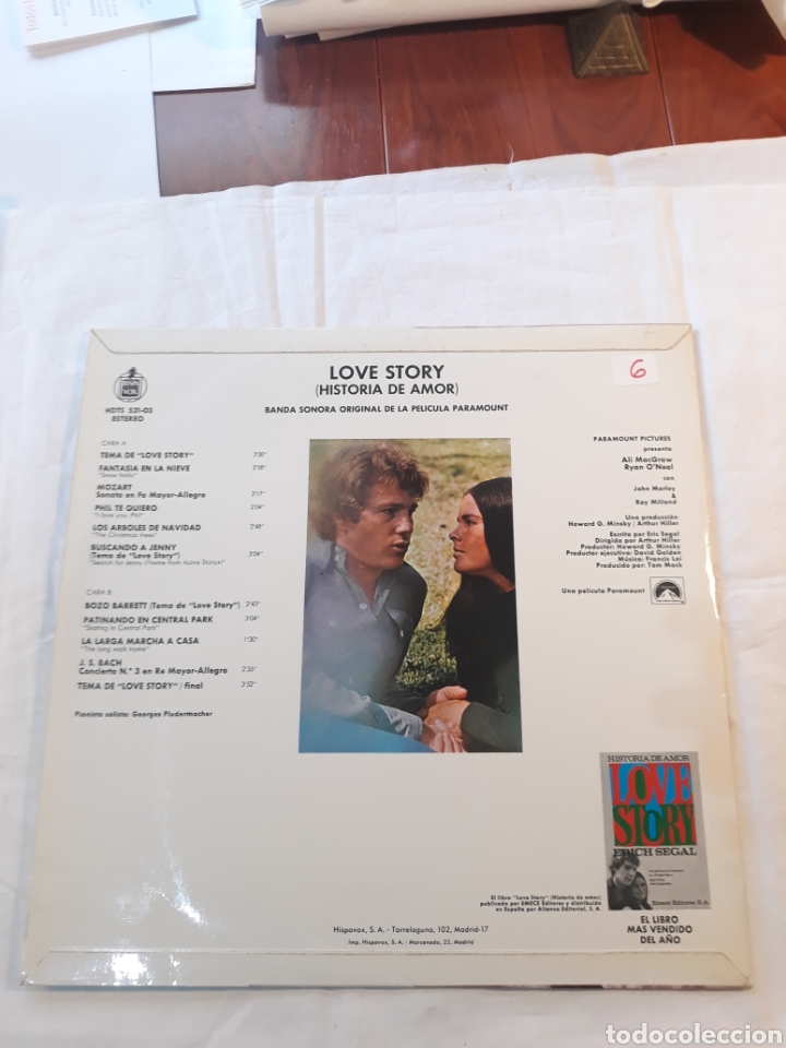 Discos de vinilo: Love story.Hispavox. - Foto 2
