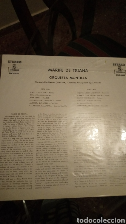 Discos de vinilo: Marife de triana - Foto 2