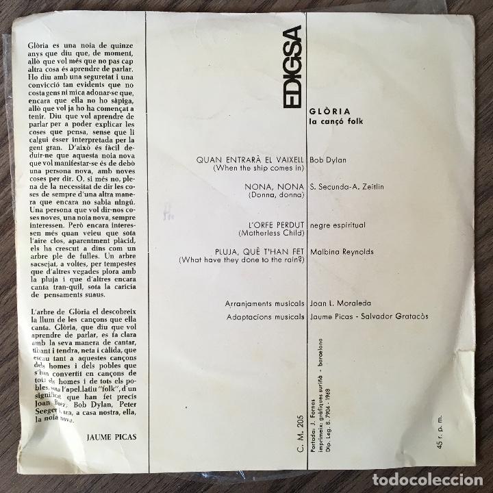 Discos de vinilo: Nova can&ccedil;&oacute;. GLORIA SINGLE - Foto 2