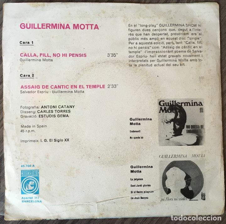 Discos de vinilo: GUILLERMINA MOTTA SINGLE Nova can&ccedil;&oacute;. - Foto 2