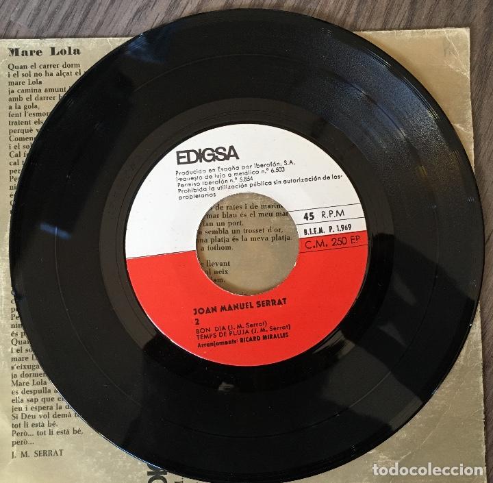 Discos de vinilo: JOAN MANUEL SERRAT. SINGLE. - Foto 3