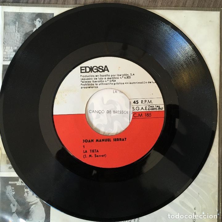 Discos de vinilo: JOAN MANUEL SERRAT. SINGLE. - Foto 3