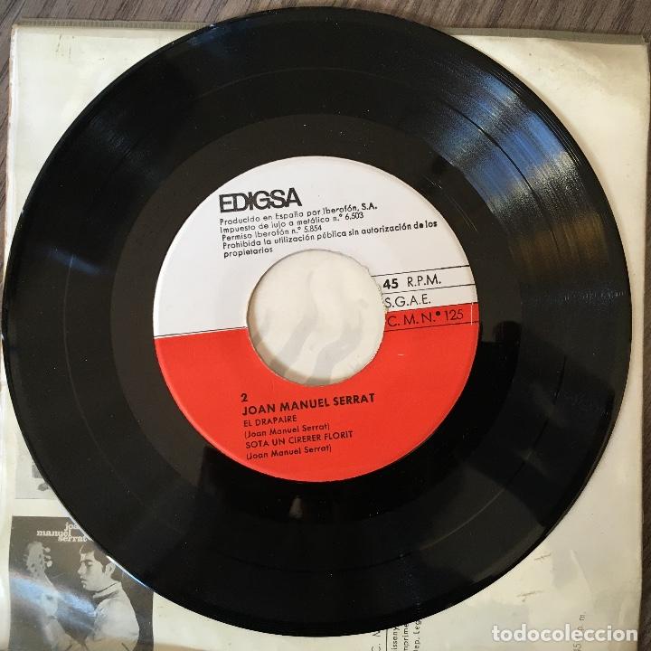 Discos de vinilo: JOAN MANUEL SERRAT. SINGLE. - Foto 3