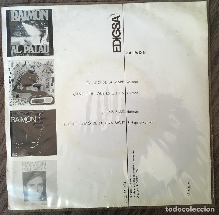 Discos de vinilo: RAIMON. SINGLE. 4 temas - Foto 2