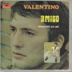 Discos de vinilo: VALENTINO - AMIGO / TRISTEZA DEL POR QUE (SINGLE ESPAÑOL, POLYDOR 1969). Lote 153319650