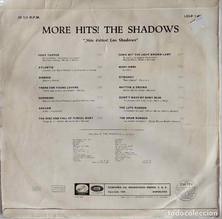 Discos de vinilo: THE SHADOWS, M&Aacute;S &Eacute;XITOS. LP ORIGINAL ESPA&Ntilde;A A&Ntilde;O 1966 - Foto 2