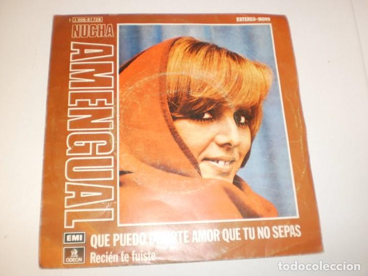 Disques de vinyle: single nucha amengual qu&eacute; puedo decirte amor que t&uacute; no sepas. reci&eacute;n te fuiste. emi 1974 spain
