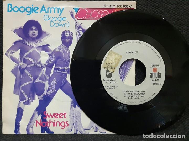 Discos de vinilo: CHOSEN FEW - BOOGIE ARMY BOOGIE DOWN - SINGLE - ARIOLA - 1979 - Foto 4