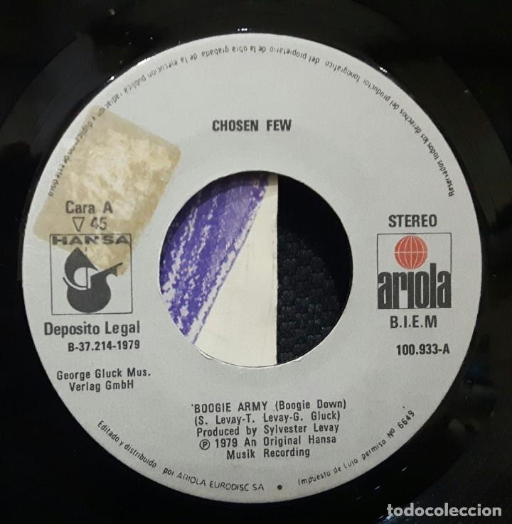 Discos de vinilo: CHOSEN FEW - BOOGIE ARMY BOOGIE DOWN - SINGLE - ARIOLA - 1979 - Foto 5