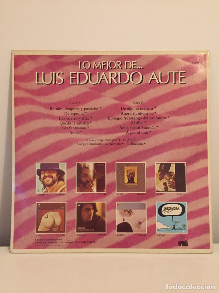Discos de vinilo: LUIS EDUARDO AUTE - LO MEJOR DE... - LP - Foto 2