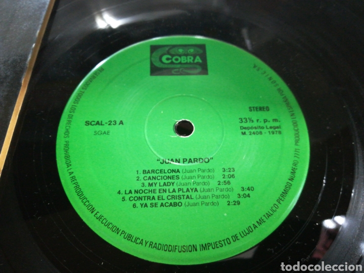 Discos de vinilo: Juan pardo lp cobra 1977 - Foto 2