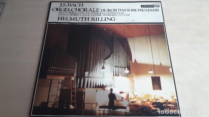 Discos de vinilo: BACH. ORGELCH&Ouml;RALE. RILLING. DENON. - Foto 1