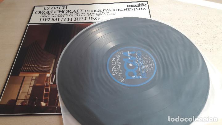 Discos de vinilo: BACH. ORGELCH&Ouml;RALE. RILLING. DENON. - Foto 2