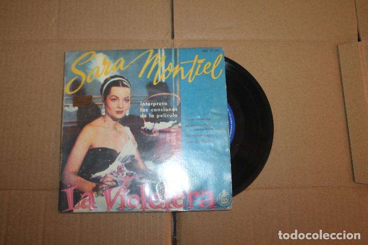 Discos de vinilo: SARA MONTIEL, LA VIOLETERA, SINGLE - Foto 1