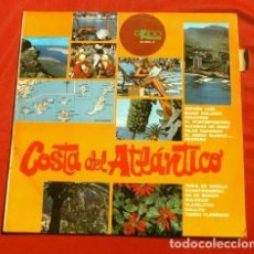 Discos de vinilo: COSTA DEL ATLANTICO (LP 1969) PASODOBLES, FLAMENCO CON GUITARRA, TUNA - LOS TRES HERNANDEZ. Lote 153598082