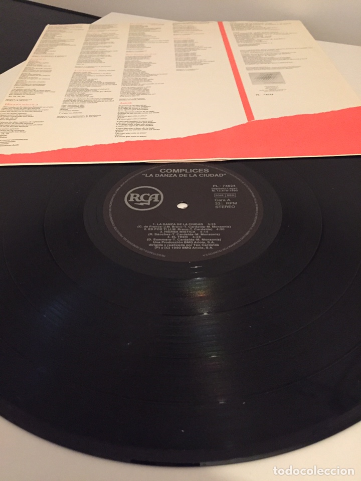 Discos de vinilo: COMPLICES-LA DANZA DE LA CIUDAD-LP 1990 - Foto 2