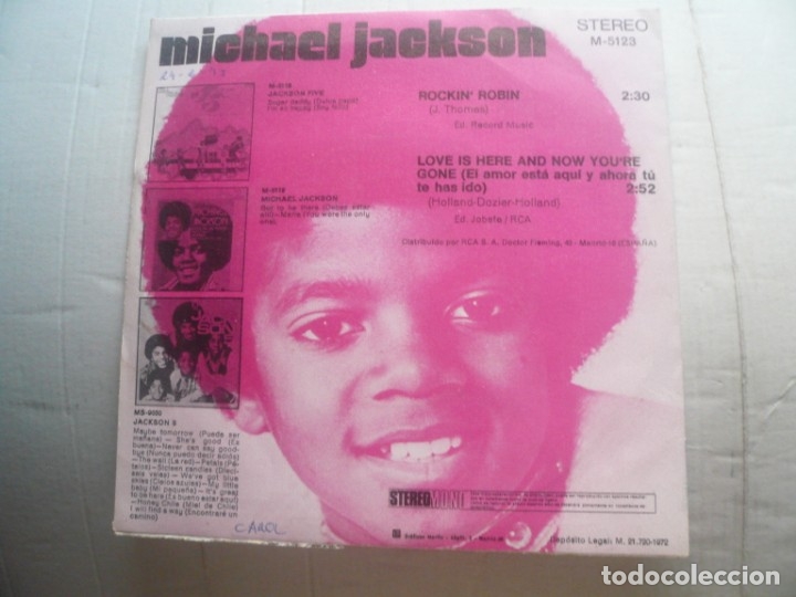 Discos de vinilo: Michael jackson-Rockin Robin - Foto 2