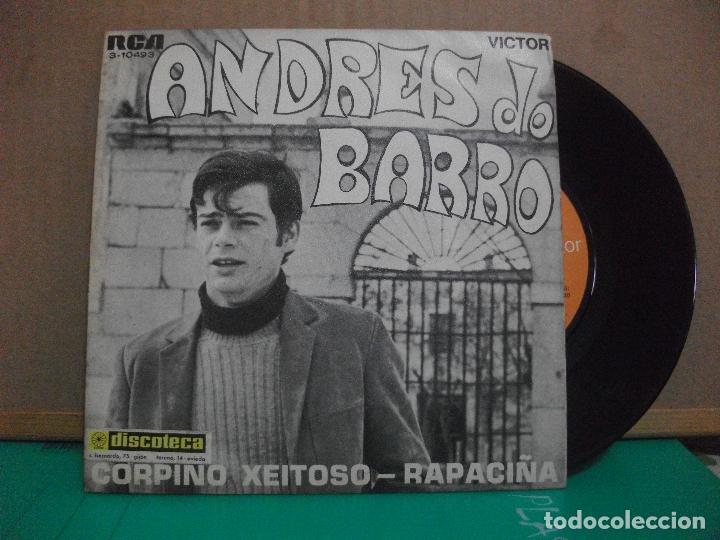 Discos de vinilo: ANDRES DO BARRO - CORPI&Ntilde;O XEITOSO / RAPACI&Ntilde;A 1970 SINGLE - Foto 1