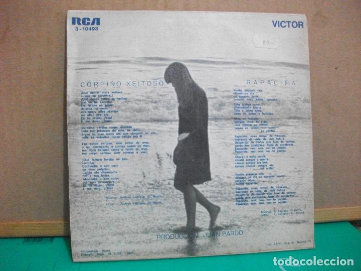 Discos de vinilo: ANDRES DO BARRO - CORPI&Ntilde;O XEITOSO / RAPACI&Ntilde;A 1970 SINGLE - Foto 2