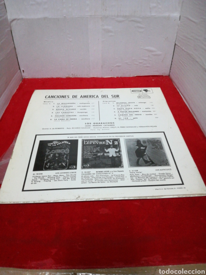 Discos de vinilo: Canciones de Am&eacute;rica del sur los guarachos - Foto 2