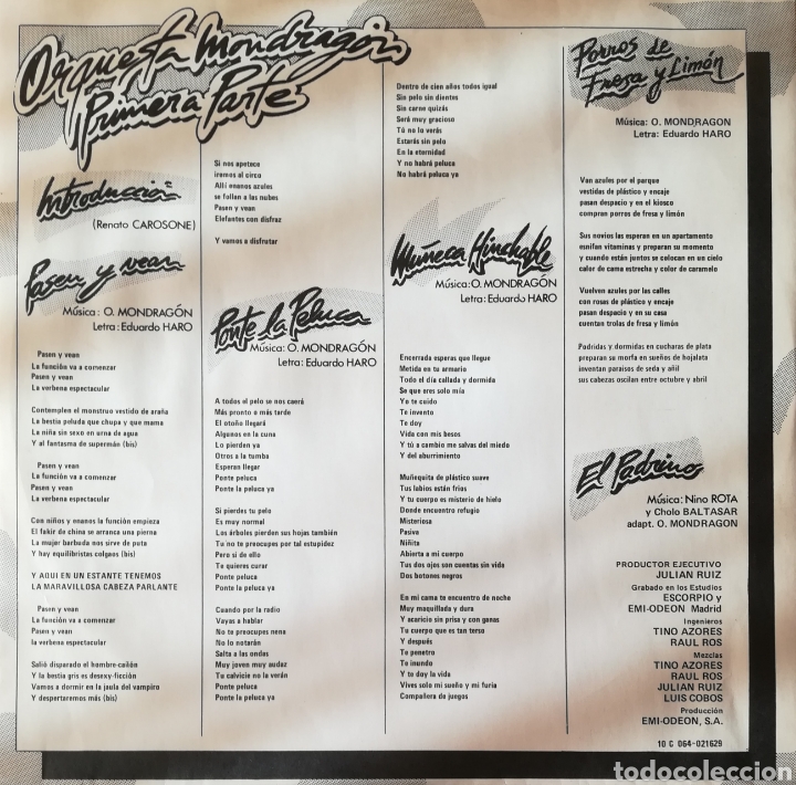 Discos de vinilo: Disco de vinilo Orquesta Mondrag&oacute;n - Foto 3