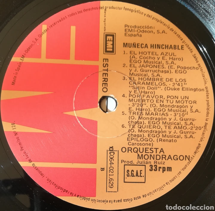Discos de vinilo: Disco de vinilo Orquesta Mondrag&oacute;n - Foto 6