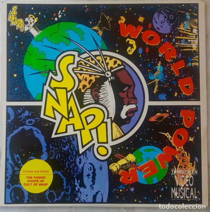 Discos de vinilo: SNAP, WORLD POWER. LP ESPA&Ntilde;A CON FUNDA INTERIOR CON LETRAS - Foto 1