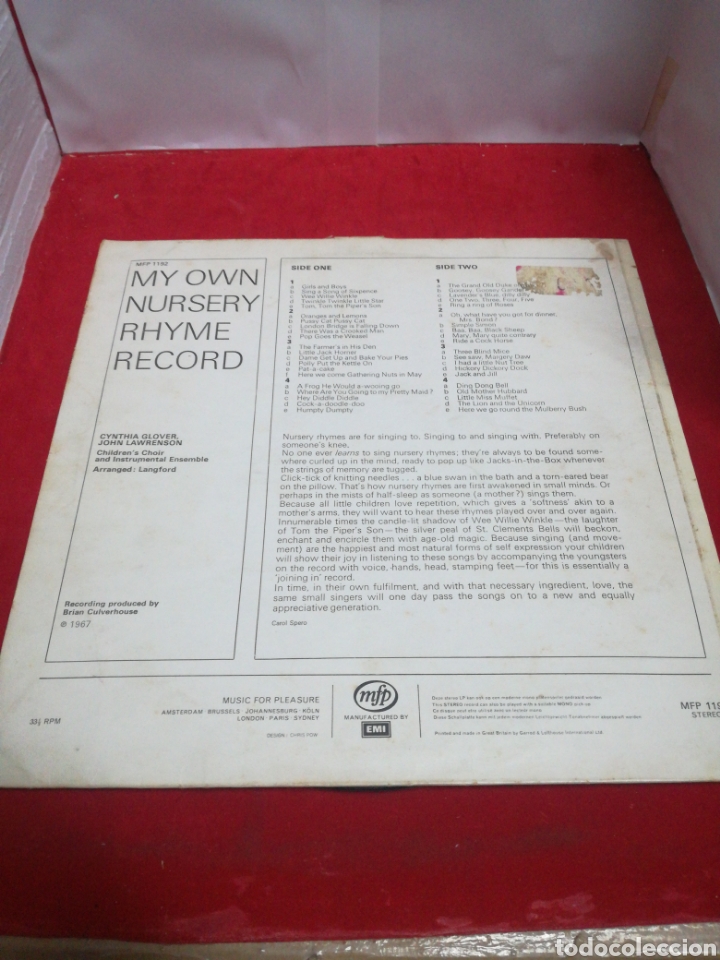 Discos de vinilo: My own nursery rhyme r&eacute;cord - Foto 2