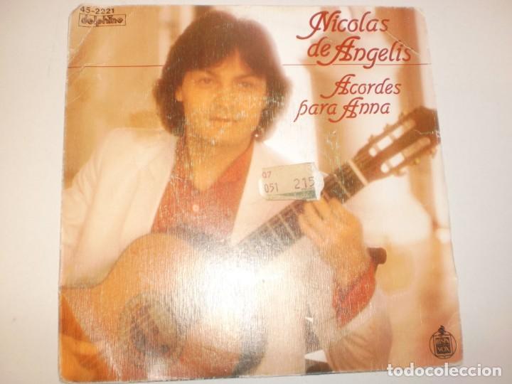 Discos de vinilo: single nicolas de angelis. acordes para anna. delphine 1981 spain (probado y bien)