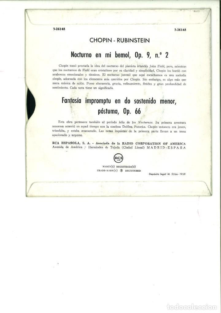 Discos de vinilo: RUBINSTEIN INTERPRETA A CHOPIN. - Foto 2