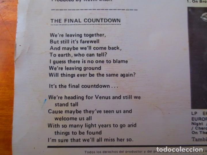 Discos de vinilo: Europe - The Final Countdown y On Broken Wings (Single) (Epic 1986) - Foto 9