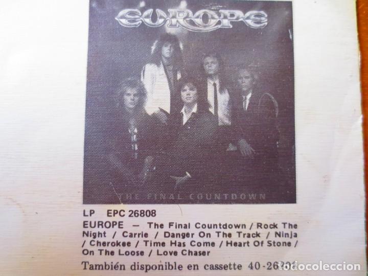 Discos de vinilo: Europe - The Final Countdown y On Broken Wings (Single) (Epic 1986) - Foto 10