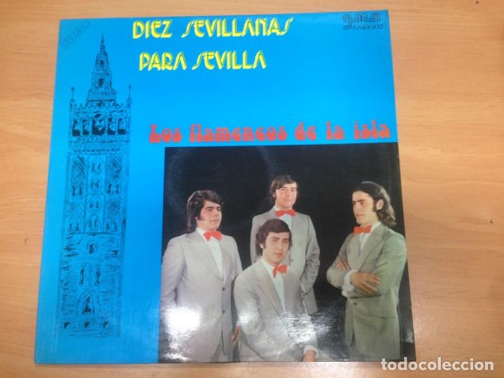 Vinyl records: LP LOS FLAMENCOS DE LA ISLA / DIEZ SEVILLANAS PARA SEVILLA EDITADO POR GMA 1973
