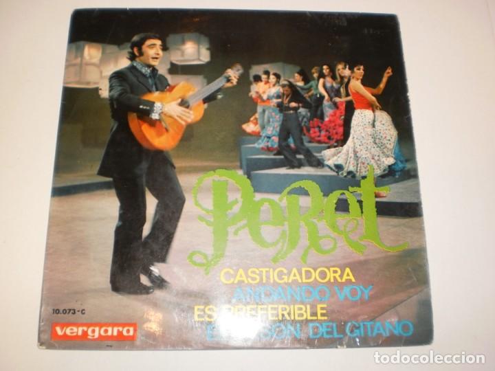 Discos de vinilo: single peret castigadora. andando voy. es preferible. el mes&oacute;n del gitano. vergara 1969 spain