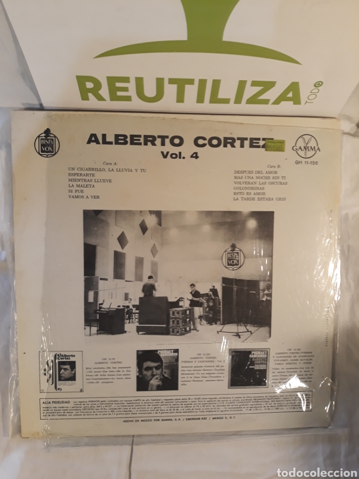 Discos de vinilo: Alberto cortez.Boleros.Mexico - Foto 2
