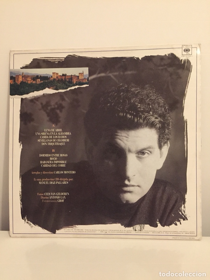 Discos de vinilo: CARLOS CANO-LUNA DE ABRIL-LP 1988 - Foto 2