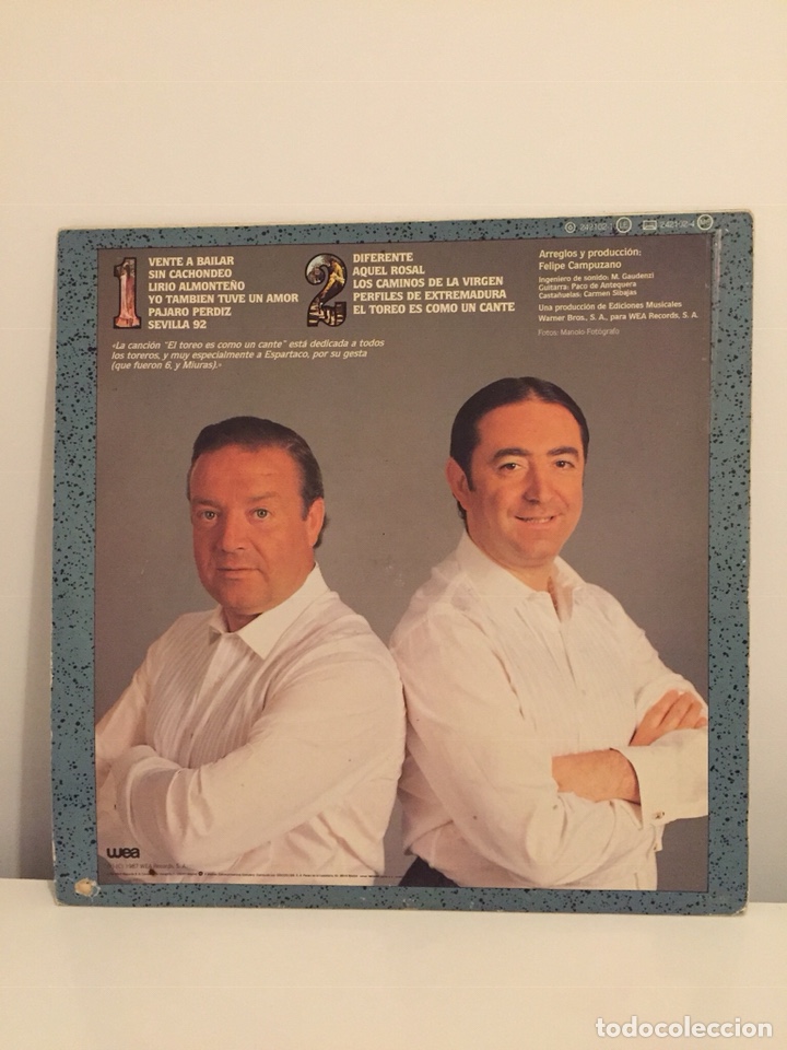 Discos de vinilo: LOS ROCIEROS-VENTE A BAILAR-LP 1987 - Foto 2