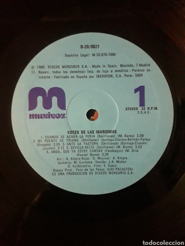 Discos de vinilo: VOCES DE LAS MARISMAS - Foto 2
