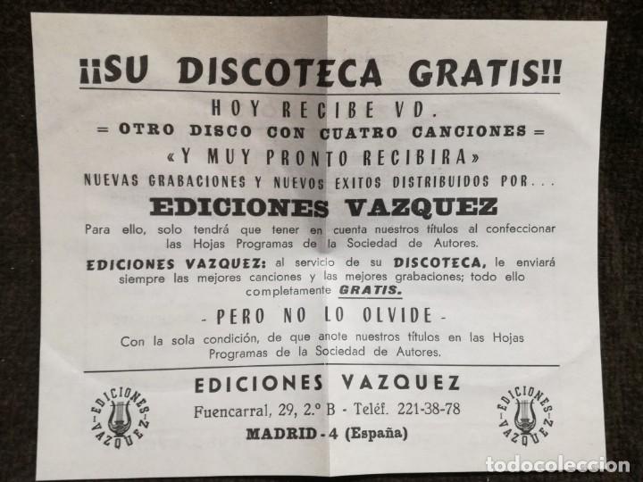 Discos de vinilo: VUELVE MARISEL CANTANDO, EDICIONES VAZQUEZ - Foto 3