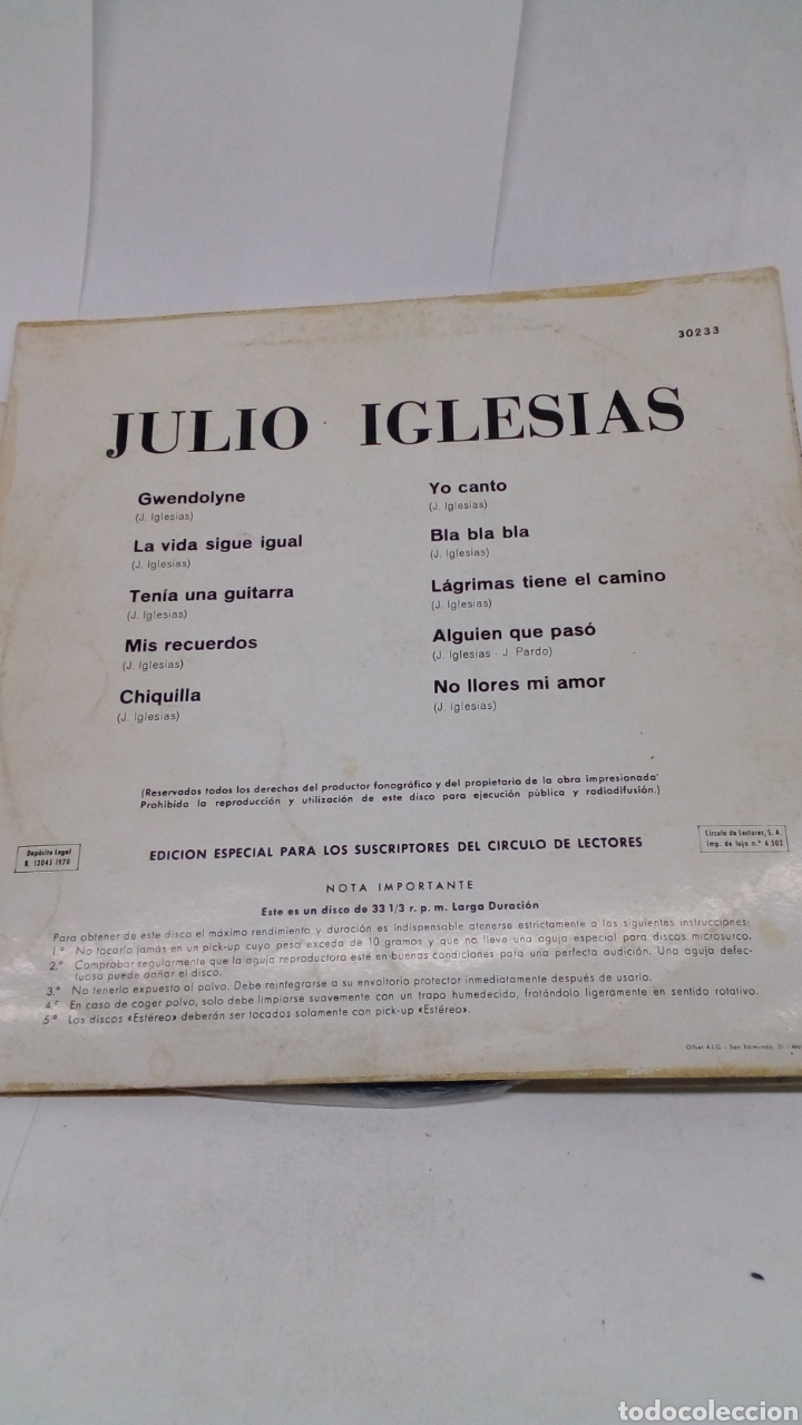 Discos de vinilo: Discos de vinilo Julio Iglesias - Foto 2