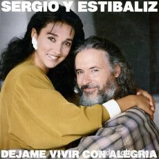 Discos de vinilo: SERGIO Y ESTIBALIZ – DÉJAME VIVIR CON ALEGRÍA - LP SPAIN 1988 + ENCARTE CON LETRAS. Lote 154949218