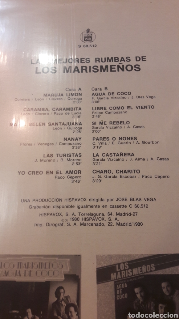 Discos de vinilo: Lps Los Marisme&ntilde;os lote 3 - Foto 2