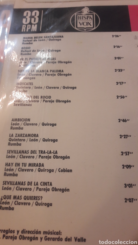 Discos de vinilo: Lps Los Marisme&ntilde;os lote 3 - Foto 4