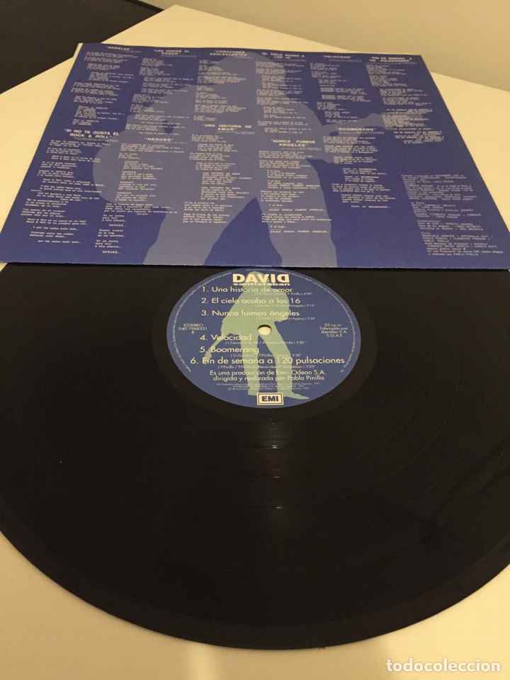 Discos de vinilo: DAVID SANTISTEBAN-REBELDE-LP 1992 EMI ODEON - Foto 3