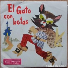 Discos de vinilo: EL GATO CON BOTAS - SINGLE MARFER 1973 - DISCO CUENTO STARLUX 1967 (LABEL NARANJA) . Lote 155105062