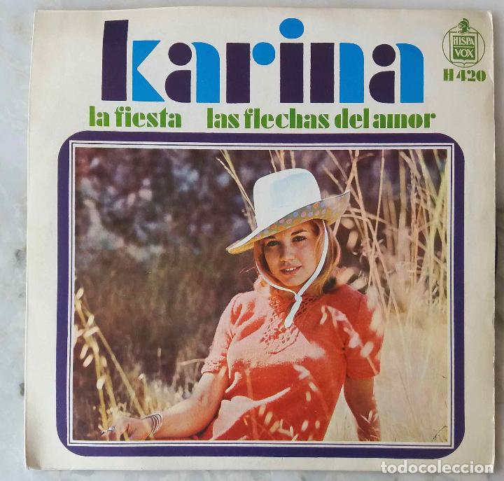 Discos de vinilo: KARINA, LA FIESTA / LAS FLECHAS DEL AMOR. SINGLE COMO NUEVO - Foto 1