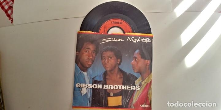 Discos de vinilo: GIBSON BROTHERS-SINGLE SILVER NIGHTS - Foto 1