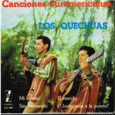 Discos de vinilo: LOS QUECHUAS - MI CAFETAL / SAN FERNANDO / EL MARIDO / QUIEN TOCA A LA PUERTA? - EP 1962
