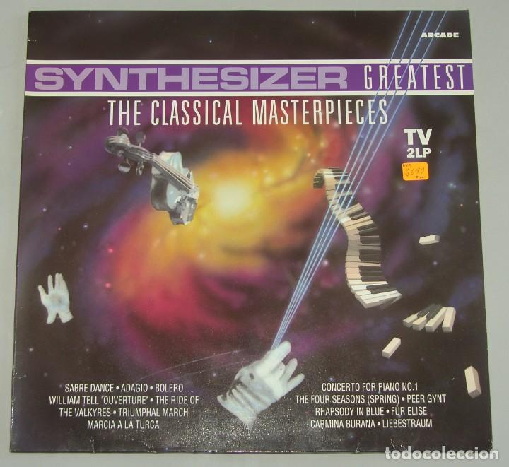 Discos de vinilo: SYNTHESIZER GREATEST - THE CLASSICAL MASTERPIECES (DOBLE DISCO, ARCADE 1991) - Foto 1